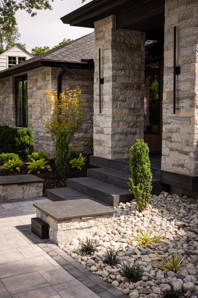 Low-maintenance landscaping.